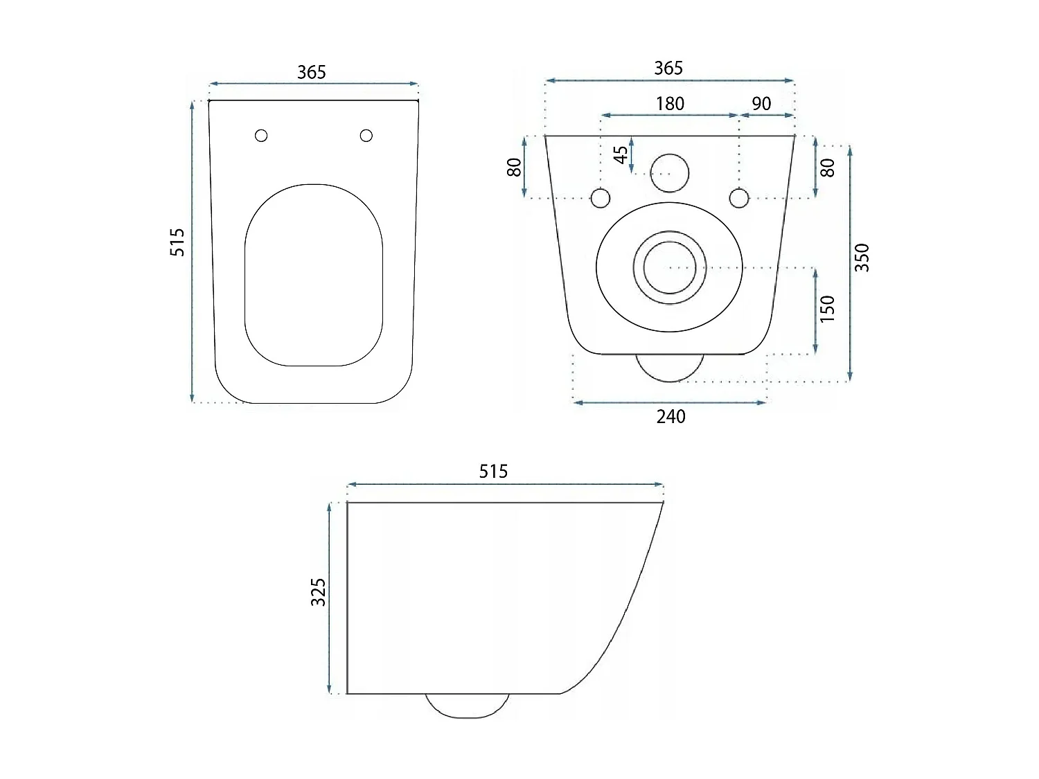 Cuvette Wc Suspendue Rea Dexter Tornado White
