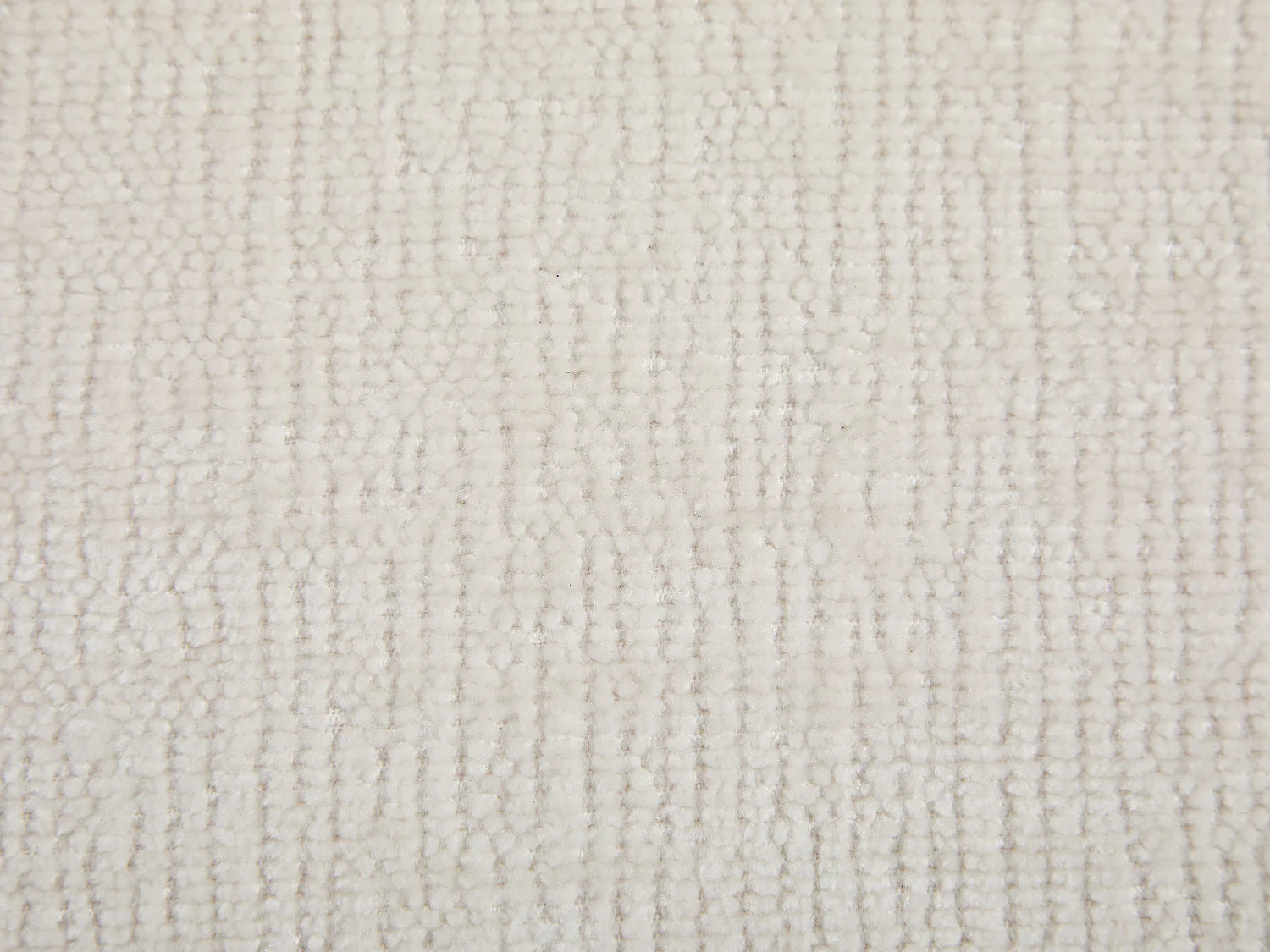 Lot de 2 tabourets en tissu texturé et bois d'hévéa naturel - Crème - LERANIA