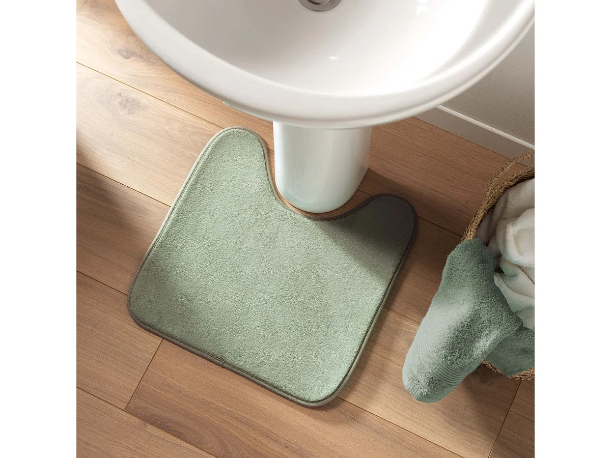 Tapis Contour WC "Vitamine" 45x45cm Sauge
