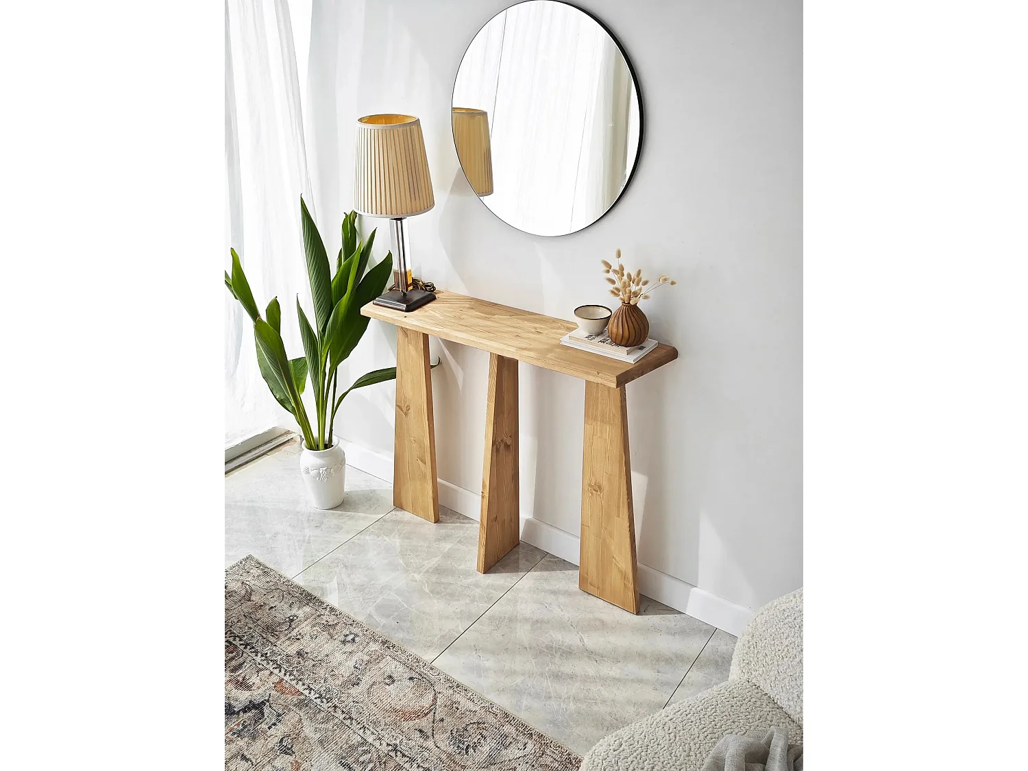 Consola Cleopatra color roble