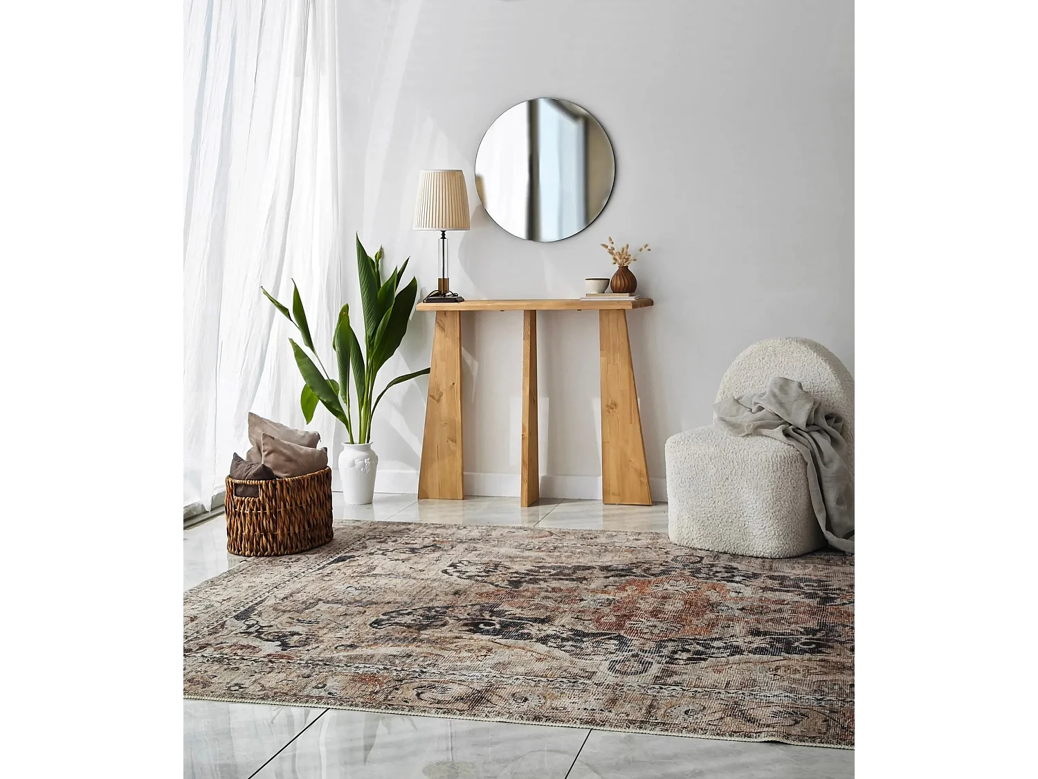 Consola Cleopatra color roble