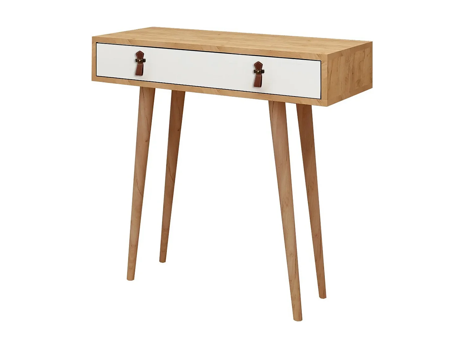 Consola Dokka color roble Blanco