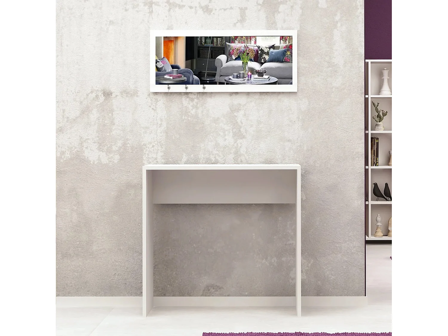 Aparador – 80cm x 82cm x 30cm – Branco – Painel de partículas revestido a melamina