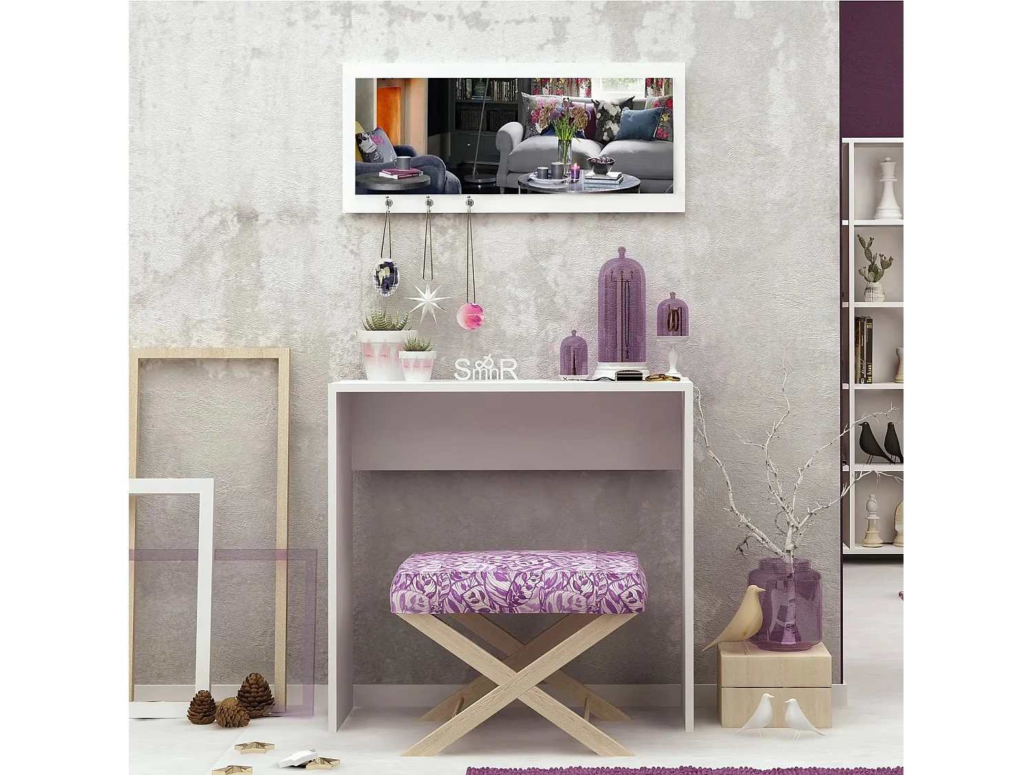 Aparador – 80cm x 82cm x 30cm – Branco – Painel de partículas revestido a melamina