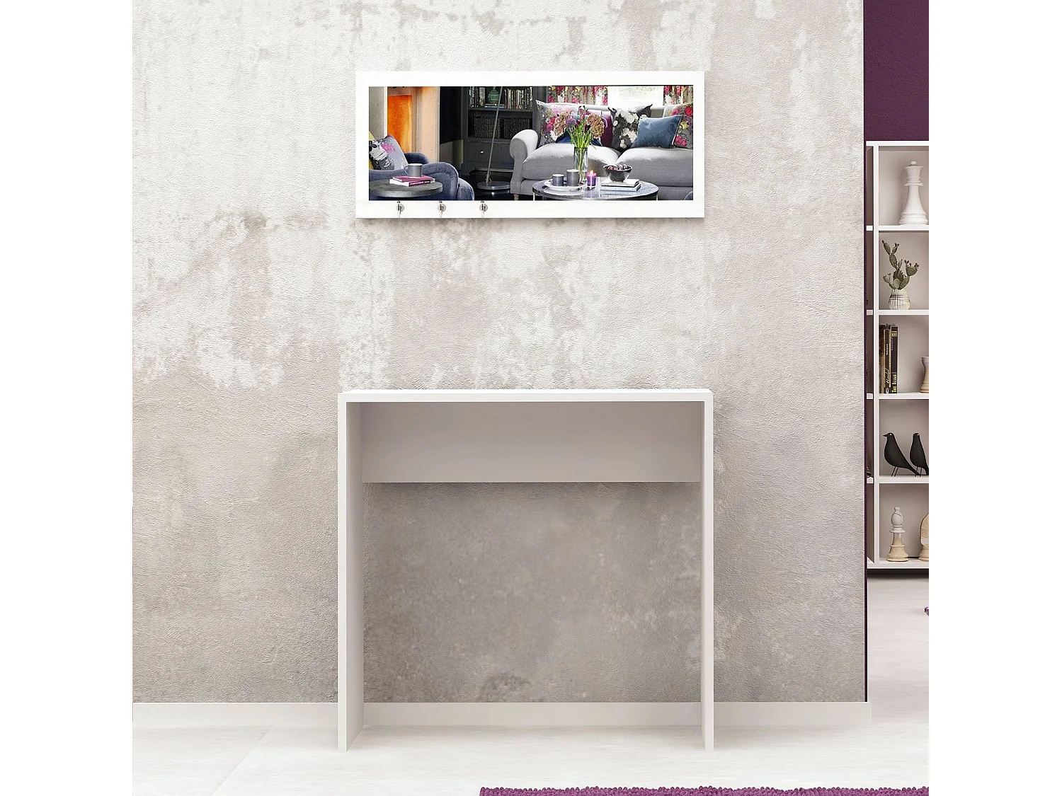 Aparador – 80cm x 82cm x 30cm – Branco – Painel de partículas revestido a melamina