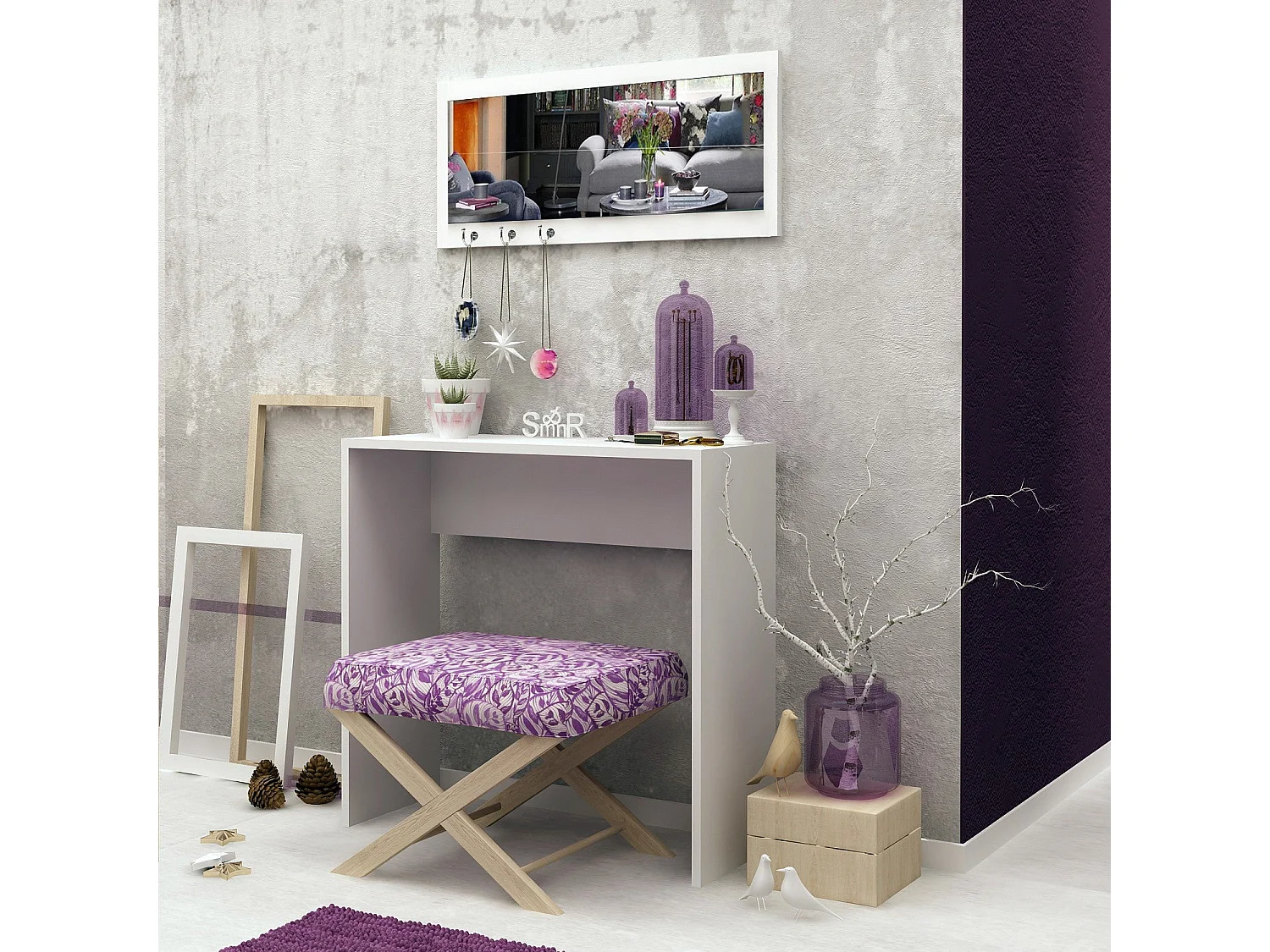 Aparador – 80cm x 82cm x 30cm – Branco – Painel de partículas revestido a melamina