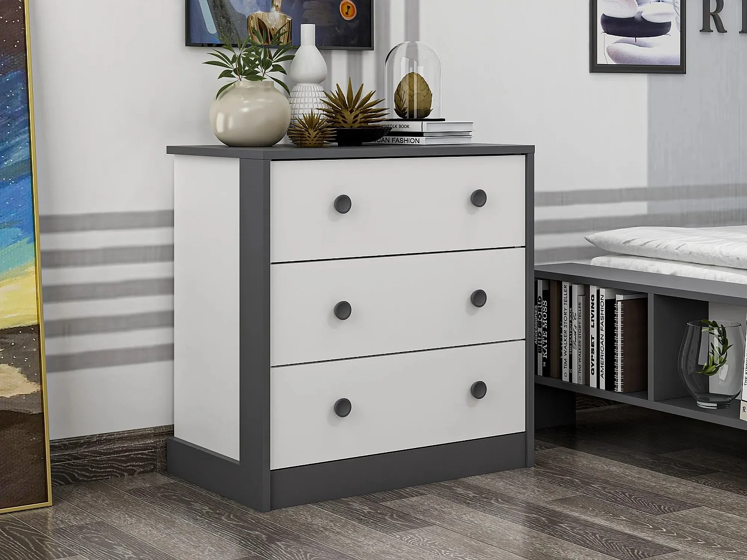 Consola Life Antracita Blanco