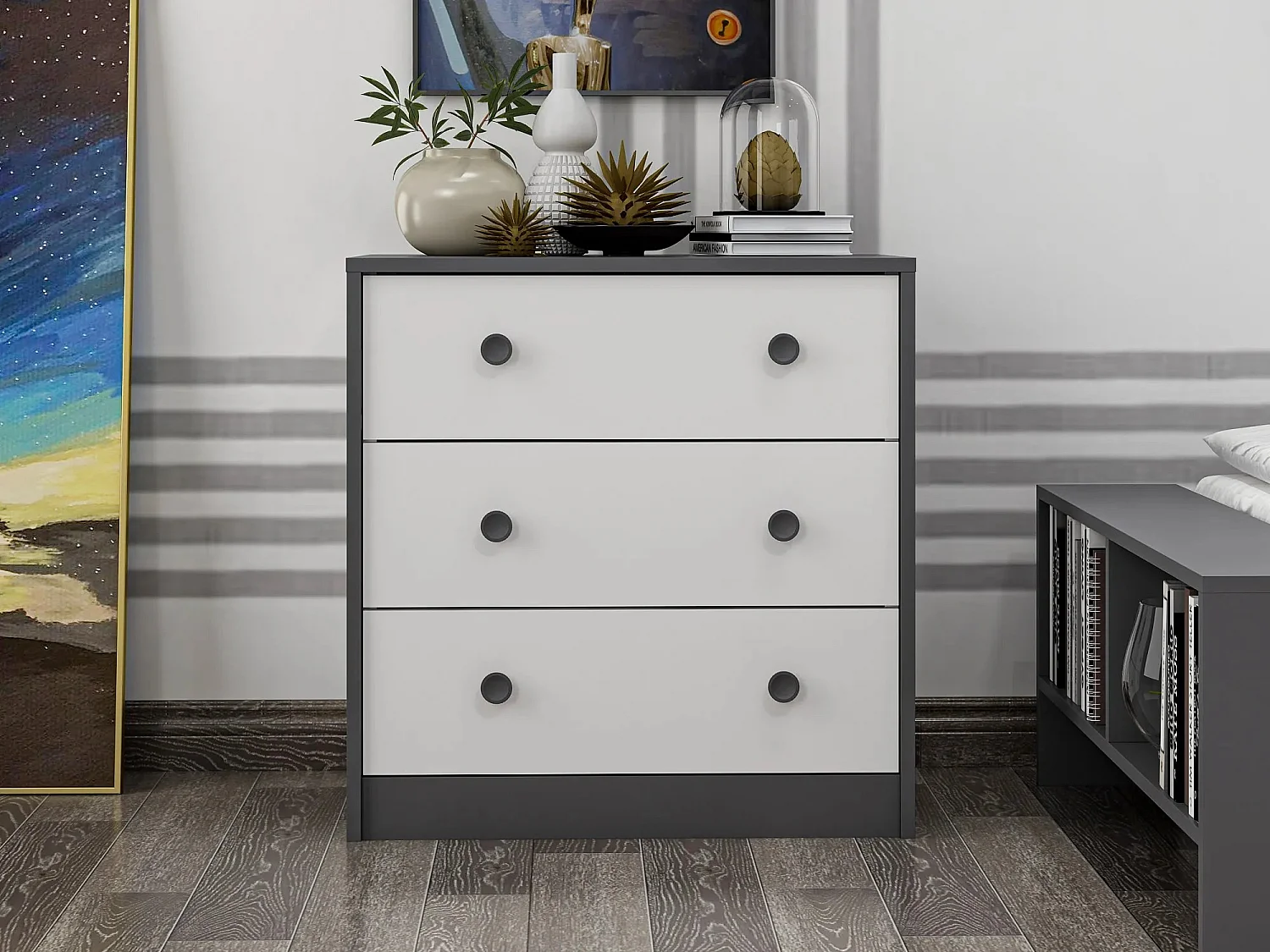 Consola Life Antracita Blanco