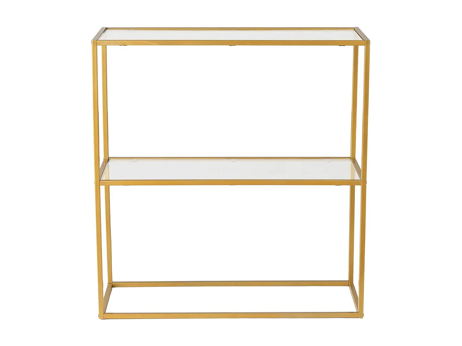 Aparador Dourado – 80 x 30 x 85 cm – Dourado – Vidro Temperado e Metal