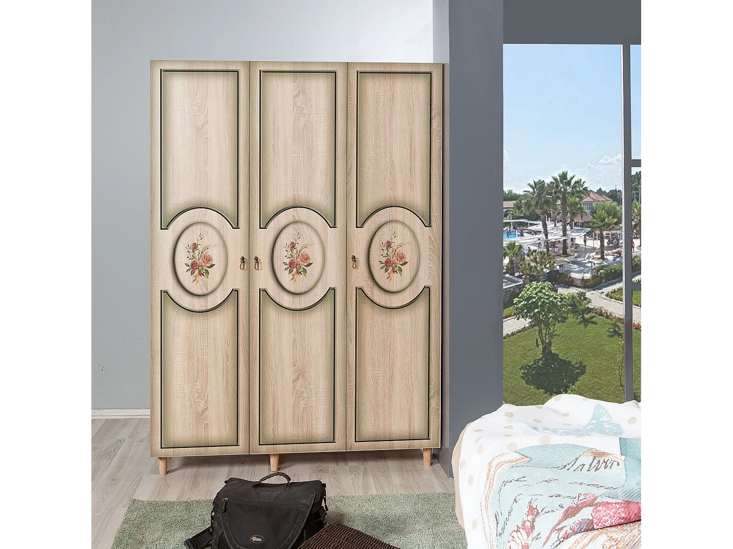 Armario MODE-421 sonoma color roble 135x192x52 cm