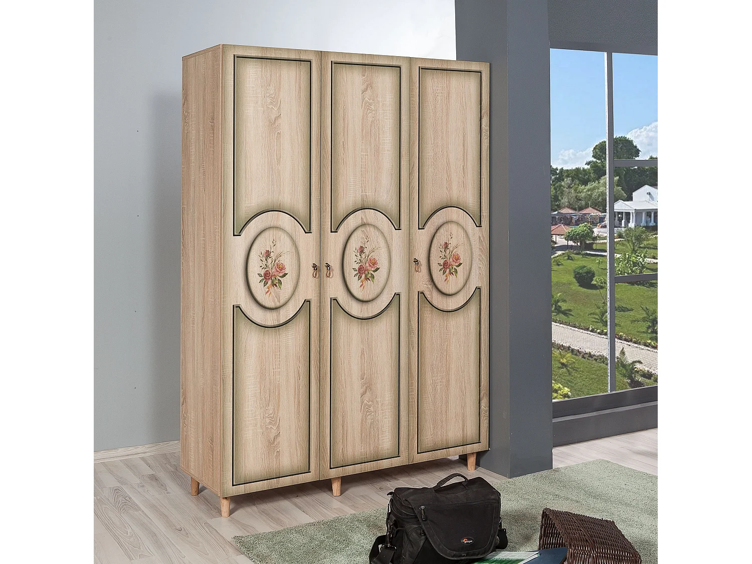 Armario MODE-421 sonoma color roble 135x192x52 cm