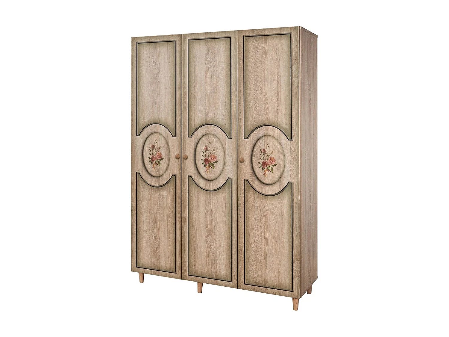 Armario MODE-421 sonoma color roble 135x192x52 cm