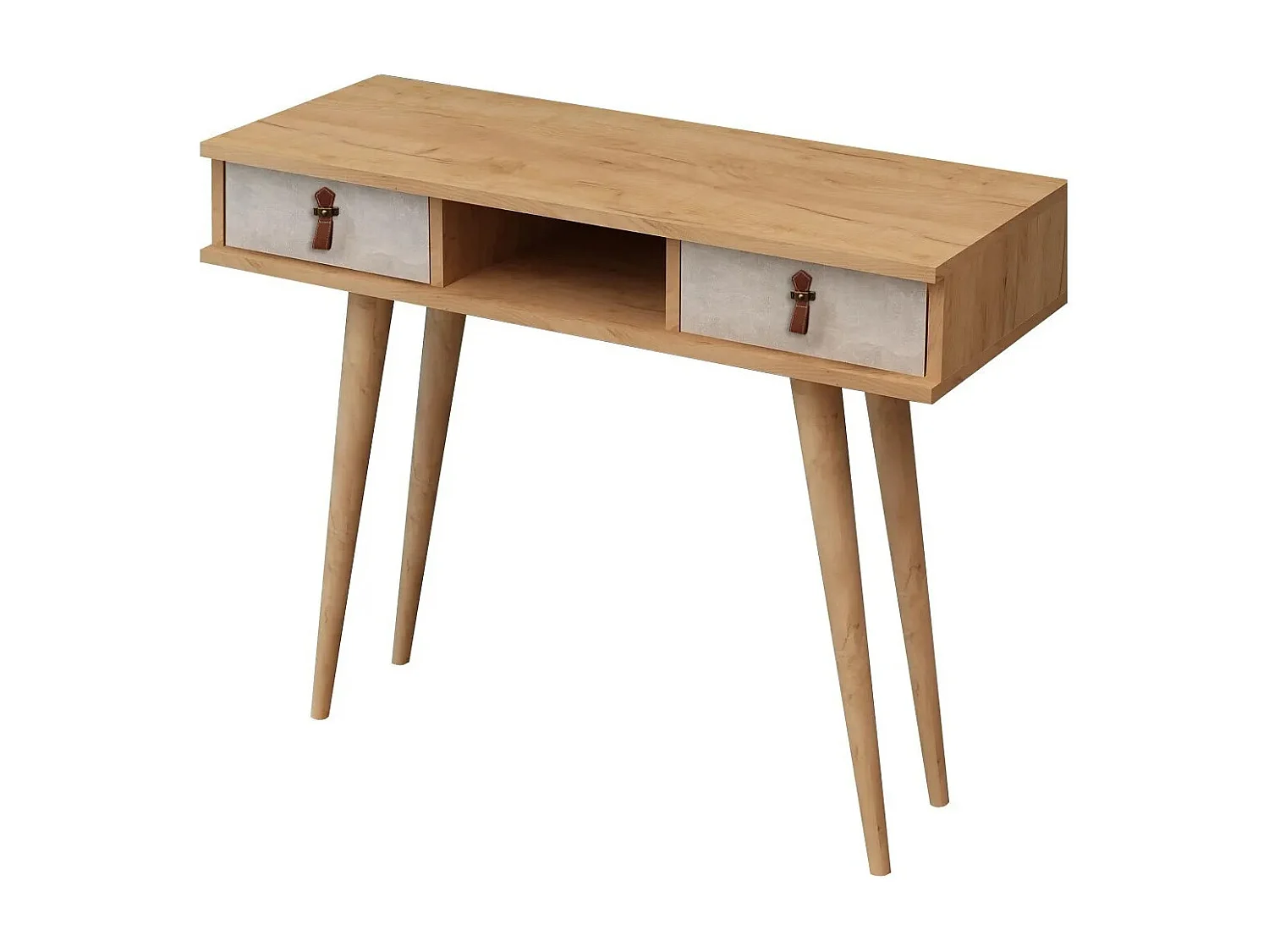 Consola Lawen color roble Blanco