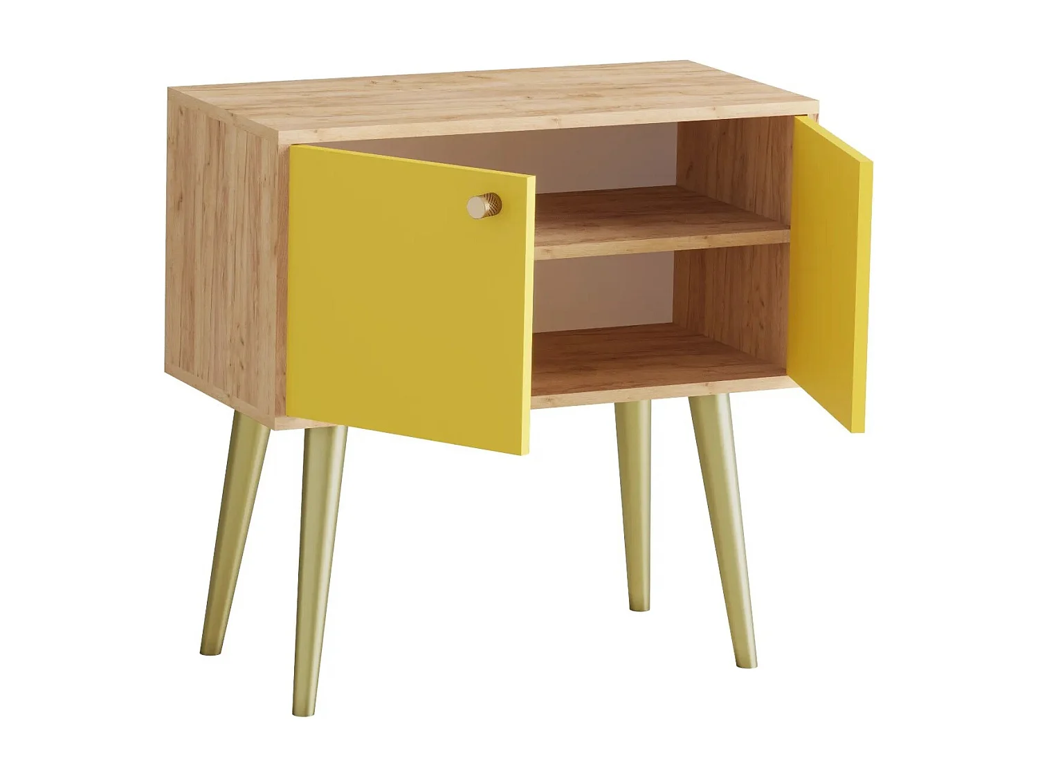 Consola JOLA color roble Amarillo