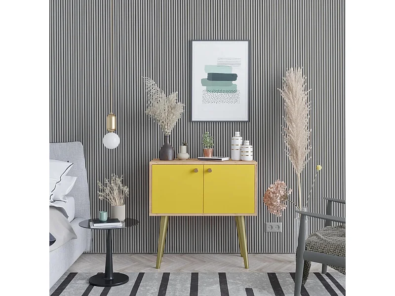 Consola JOLA color roble Amarillo