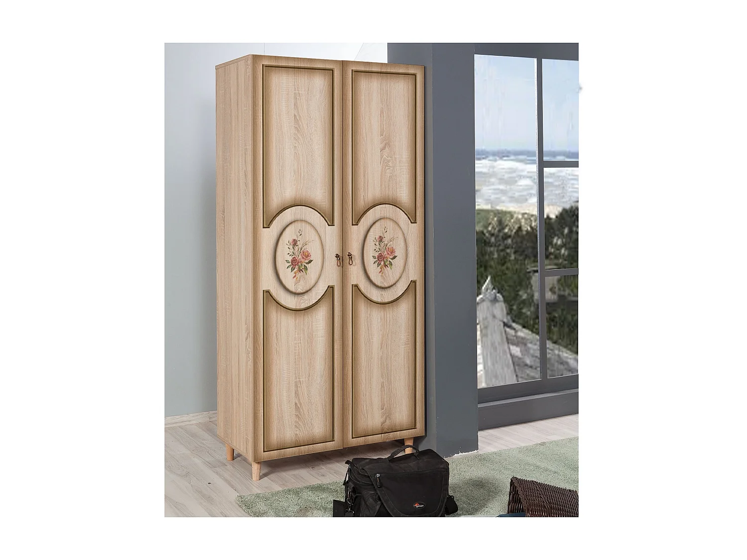 Armario Stil-420 sonoma color roble 90x192x52 cm