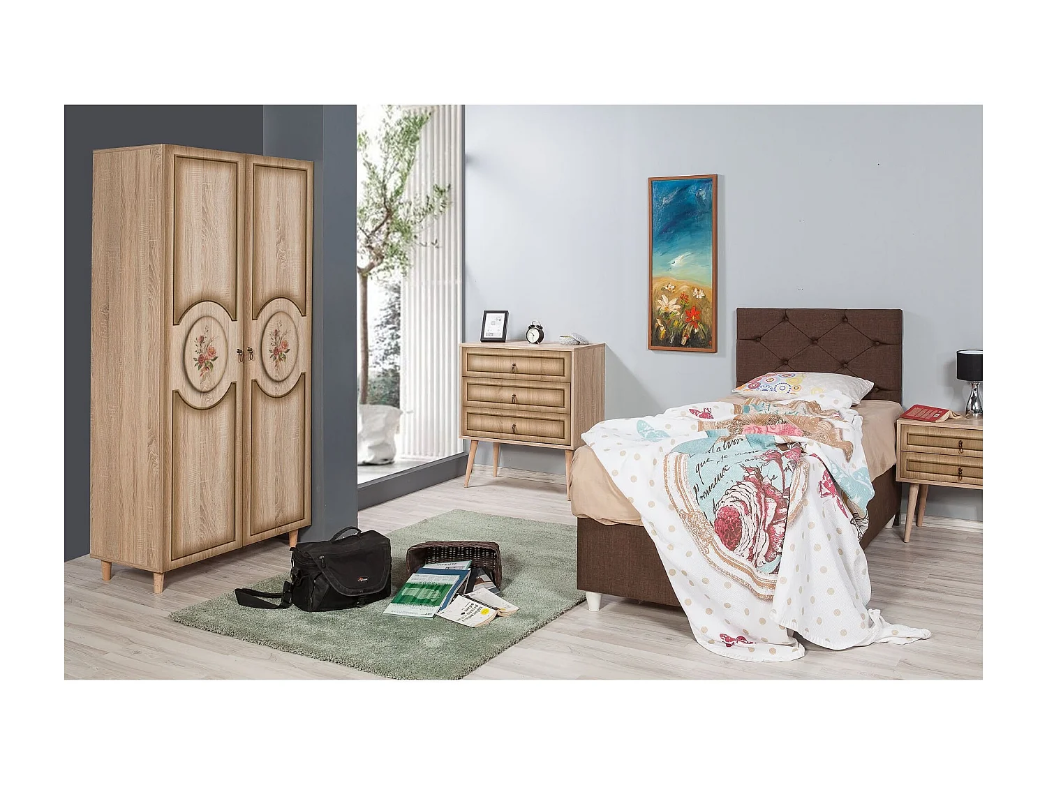 Armario Stil-420 sonoma color roble 90x192x52 cm