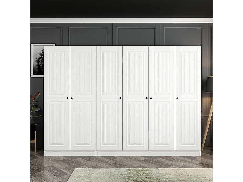 Armario Kale-4774 blanco 270x210x52 cm