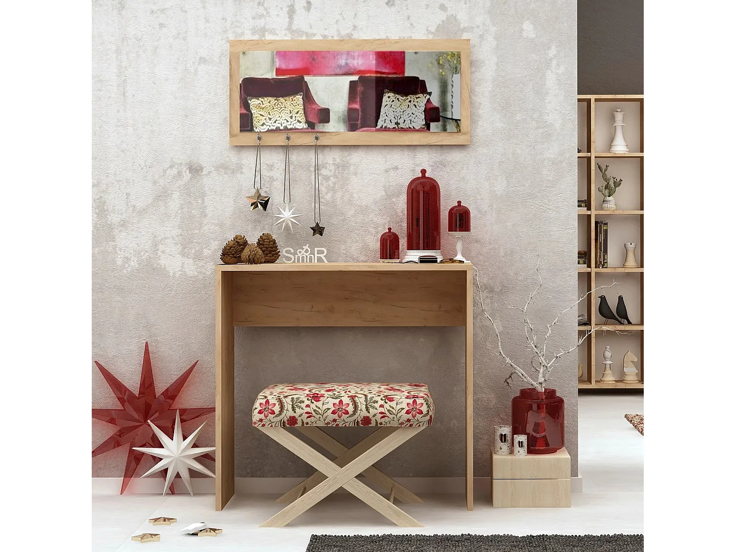 Aparador de Carvalhos – 80 cm x 82 cm x 30 cm – Carvalho – Painéis de Partículas com Revestimento em Melamina