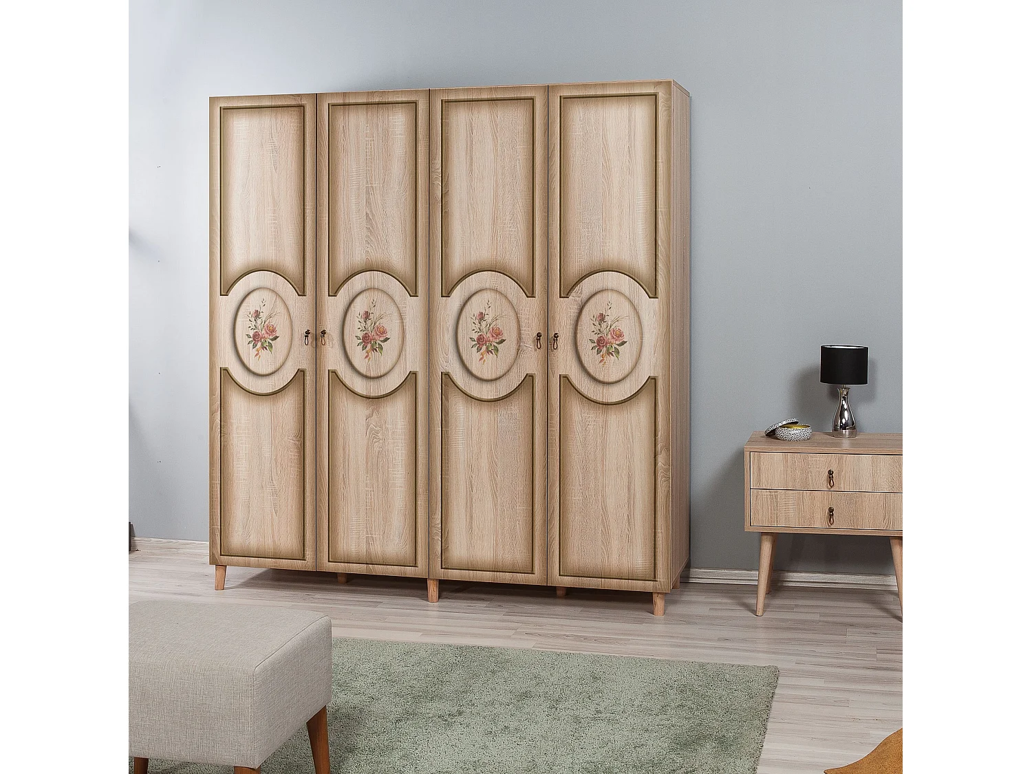 Armario İMAJ-420 sonoma color roble 180x192x52 cm