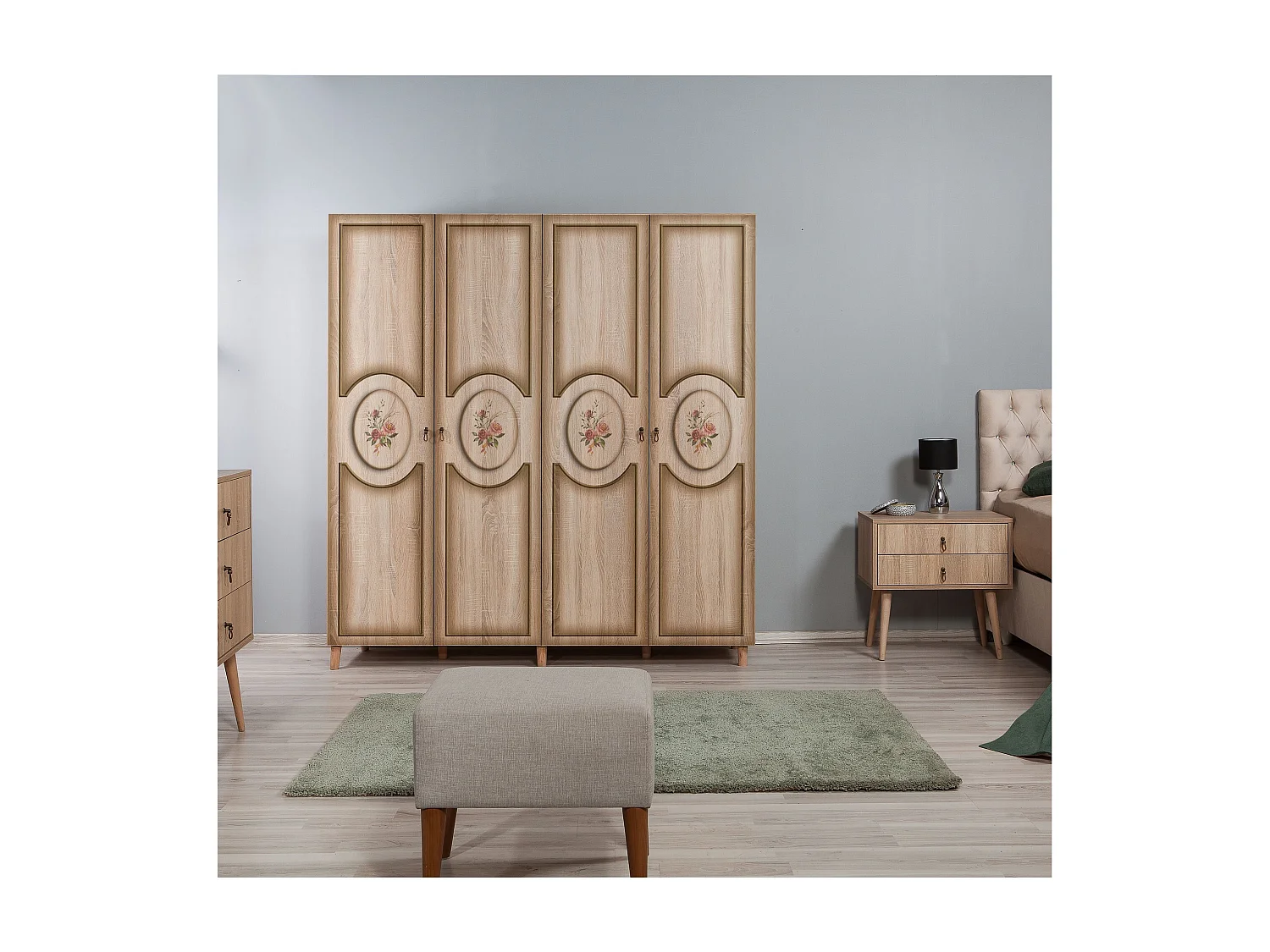 Armario İMAJ-420 sonoma color roble 180x192x52 cm