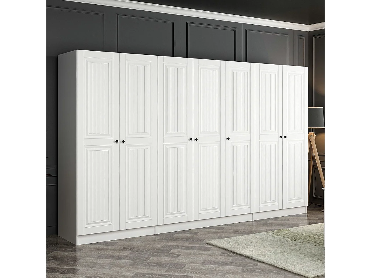 Armario Kale Mebran-4012 blanco 315x190x52 cm