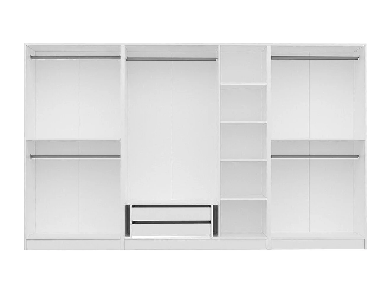 Armario Kale Mebran-4012 blanco 315x190x52 cm