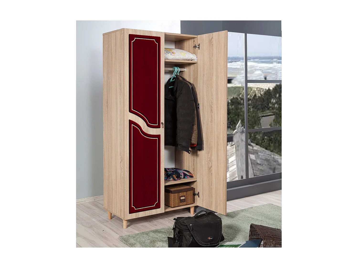 Armario Stil-621 sonoma color roble 90x192x52 cm