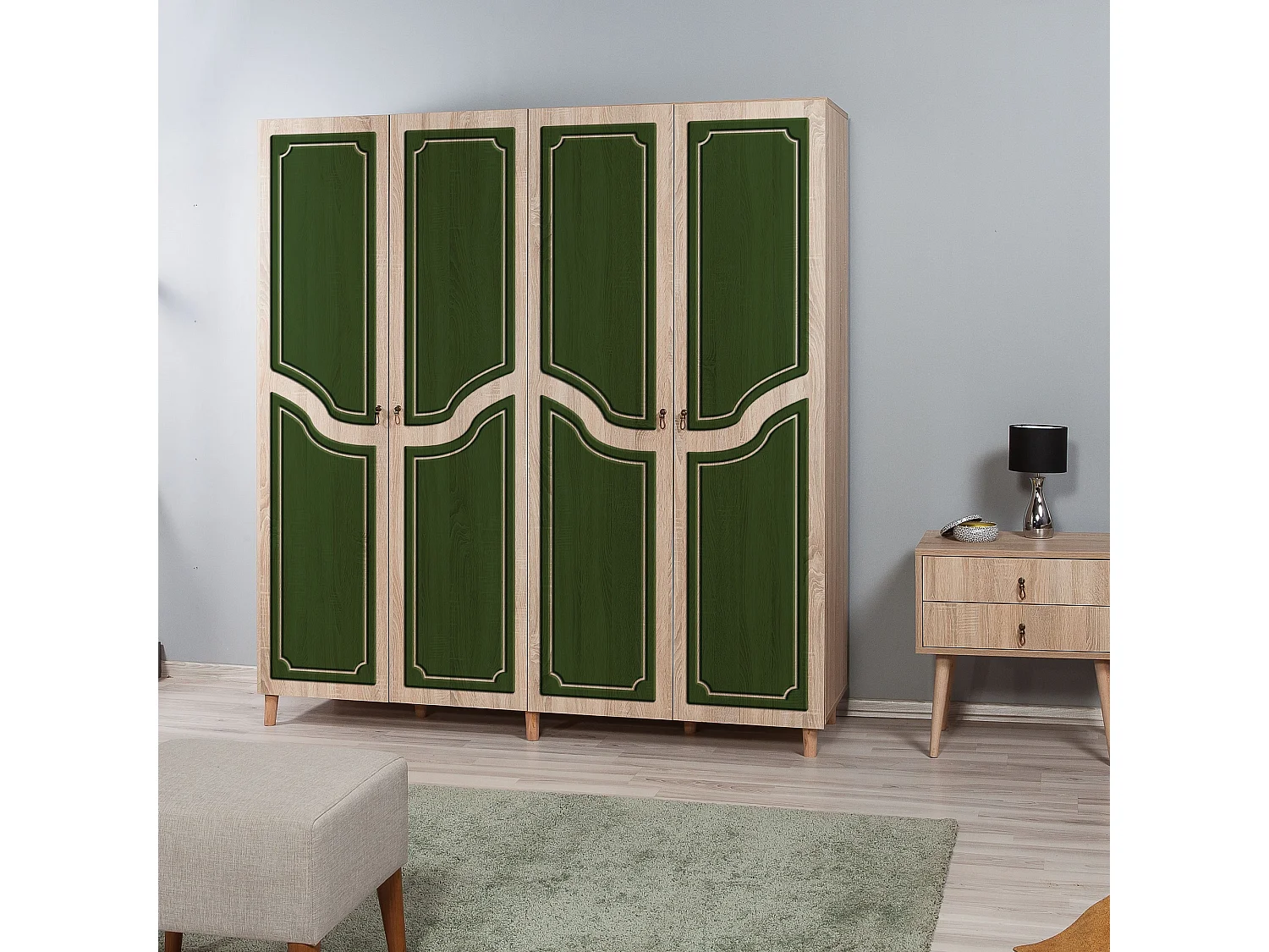 Armario İMAJ-623 sonoma color roble 180x192x52 cm