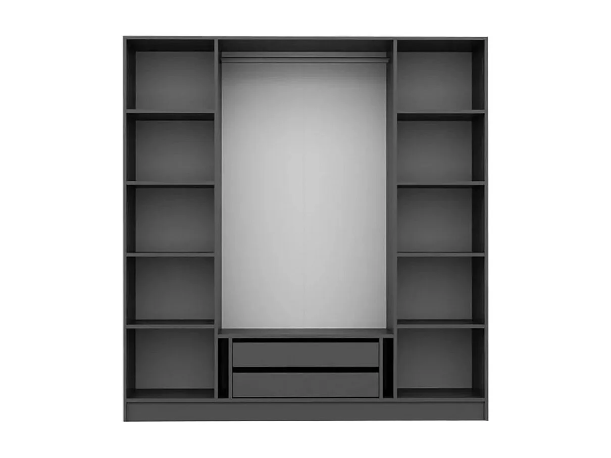 Armario Kale-2295 antracita 180x210 180x210x52 cm