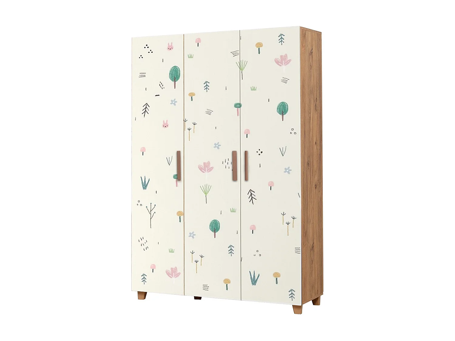 Armario Leva Hedera Jungle color pino atlántico blanco 80x170x35 cm