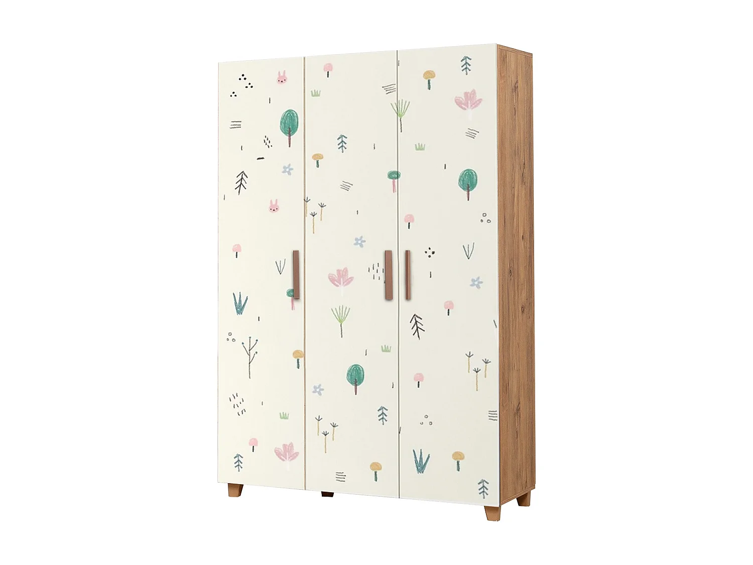 Armario Leva Hedera Jungle color pino atlántico blanco 80x170x35 cm