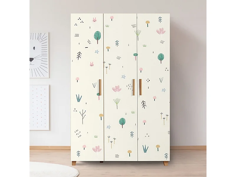 Armario Leva Hedera Jungle color pino atlántico blanco 80x170x35 cm