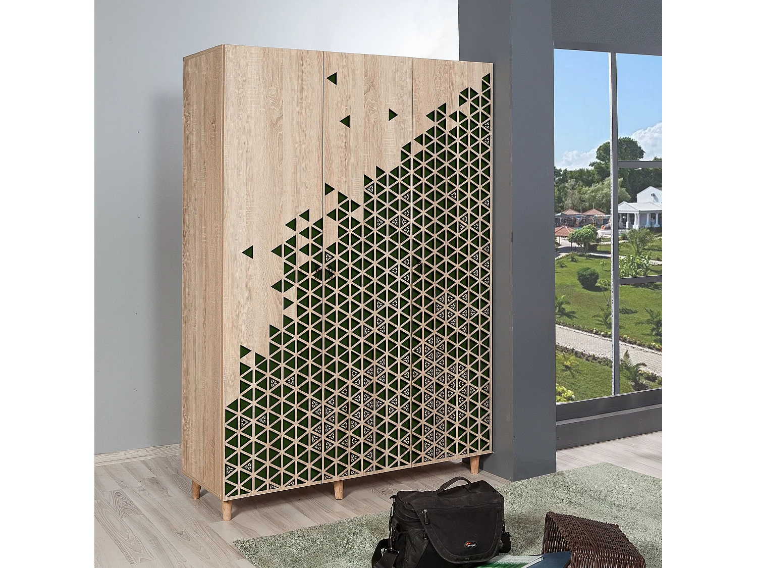 Armario MODE-121 sonoma color roble 135x192x52 cm