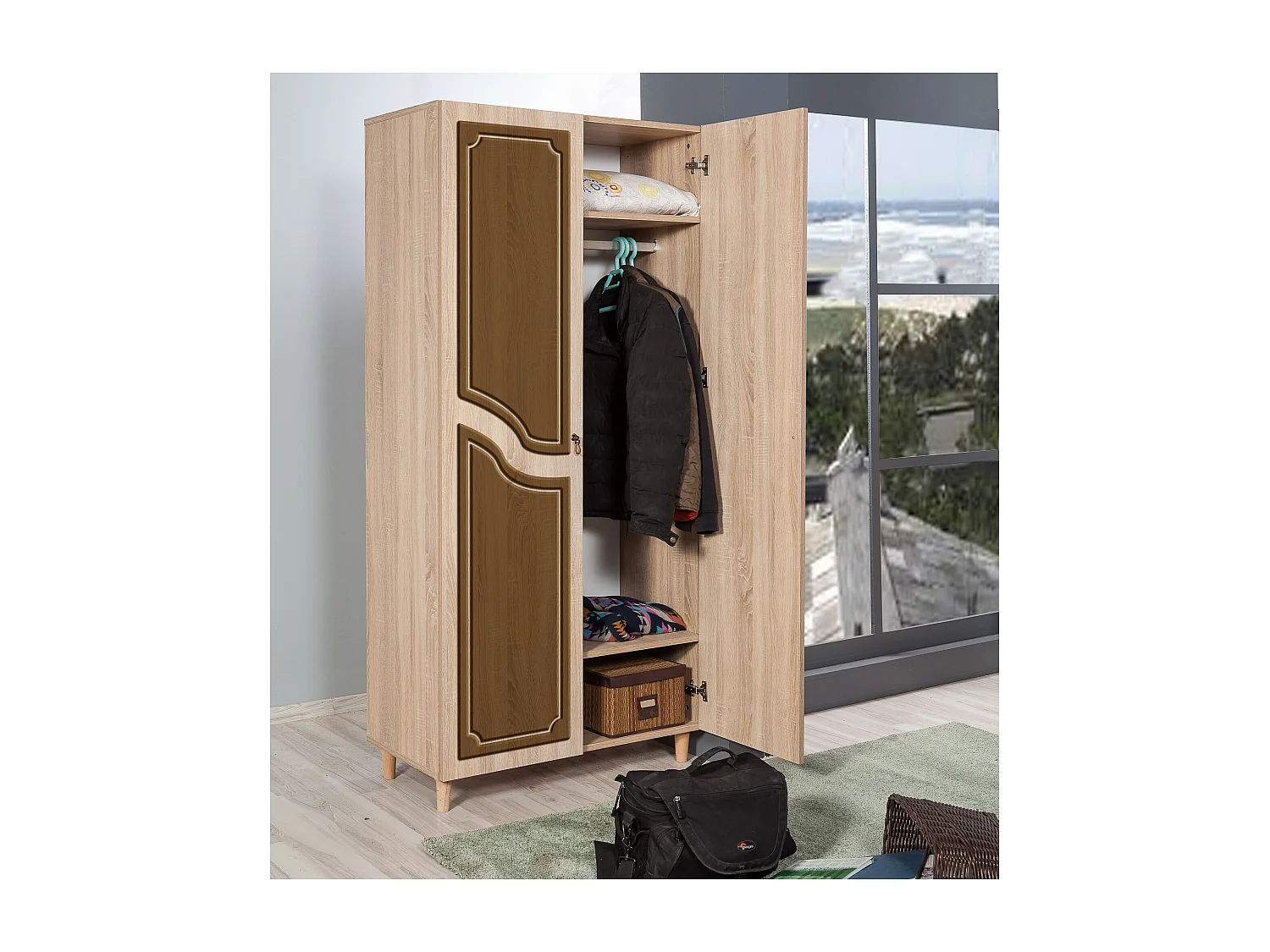 Armario Stil-622 sonoma color roble 90x192x52 cm