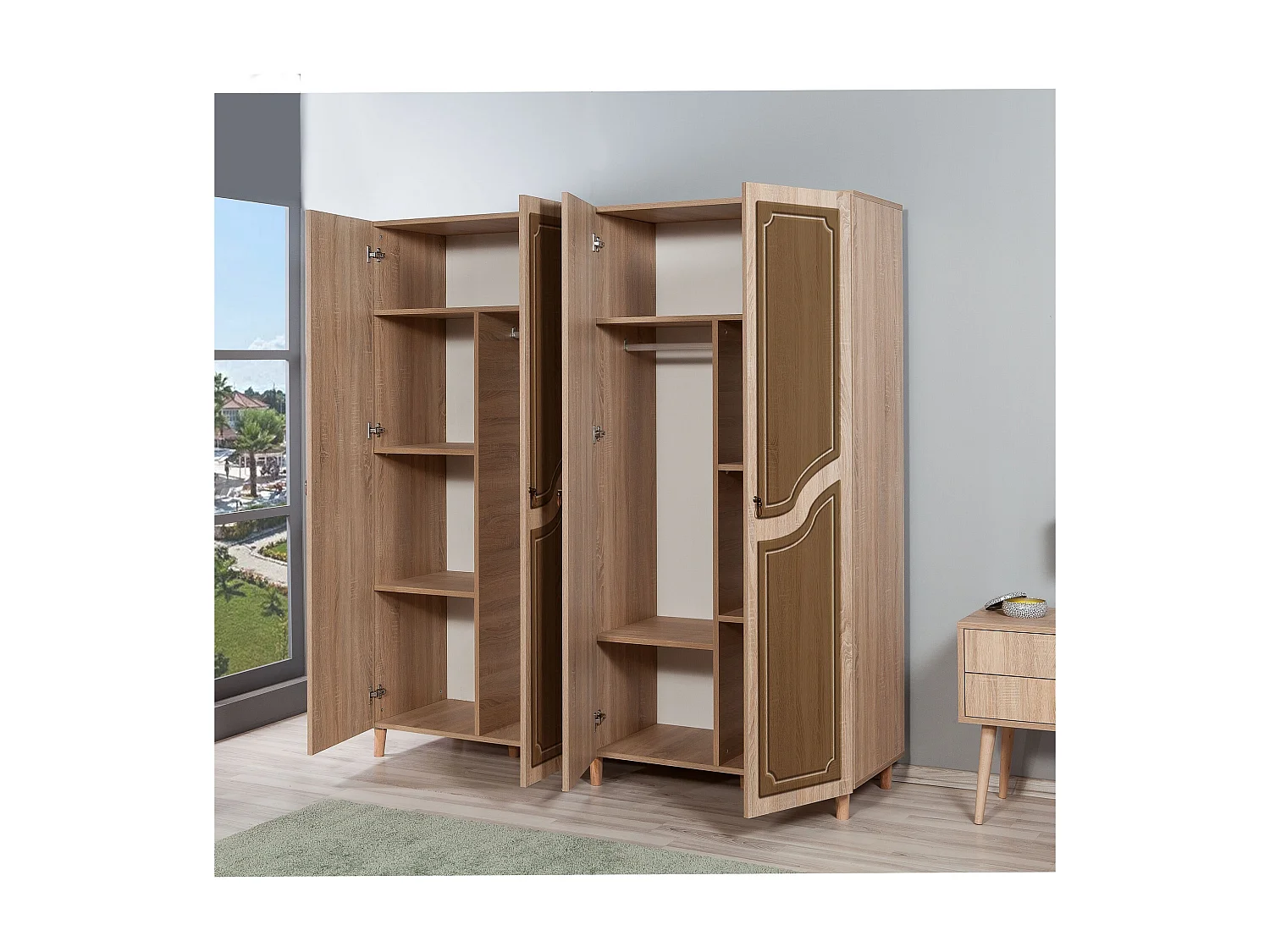 Armario İMAJ-622 sonoma color roble 180x192x52 cm