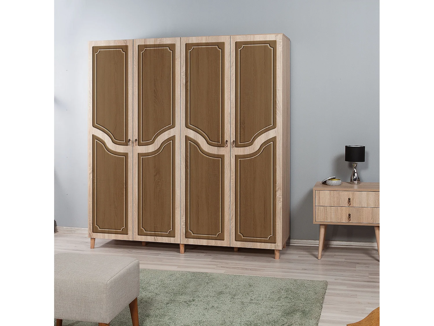 Armario İMAJ-622 sonoma color roble 180x192x52 cm