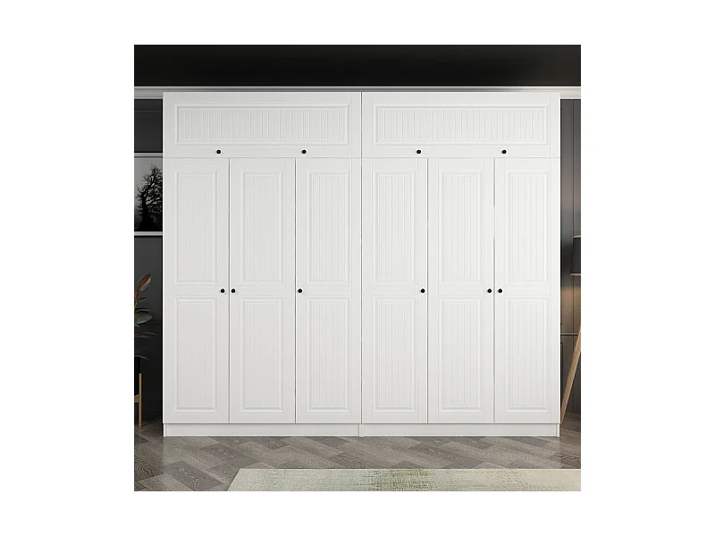 Armario Kale-5139 blanco 270x235x52 cm