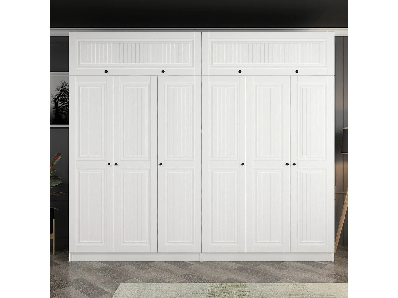 Armario Kale-5139 blanco 270x235x52 cm