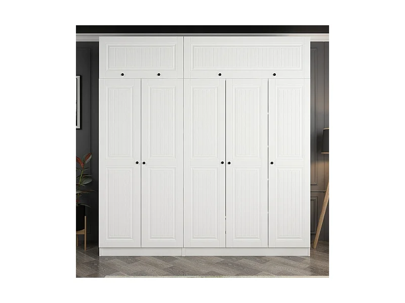 Armario Kale-5137 blanco 225x235x52 cm