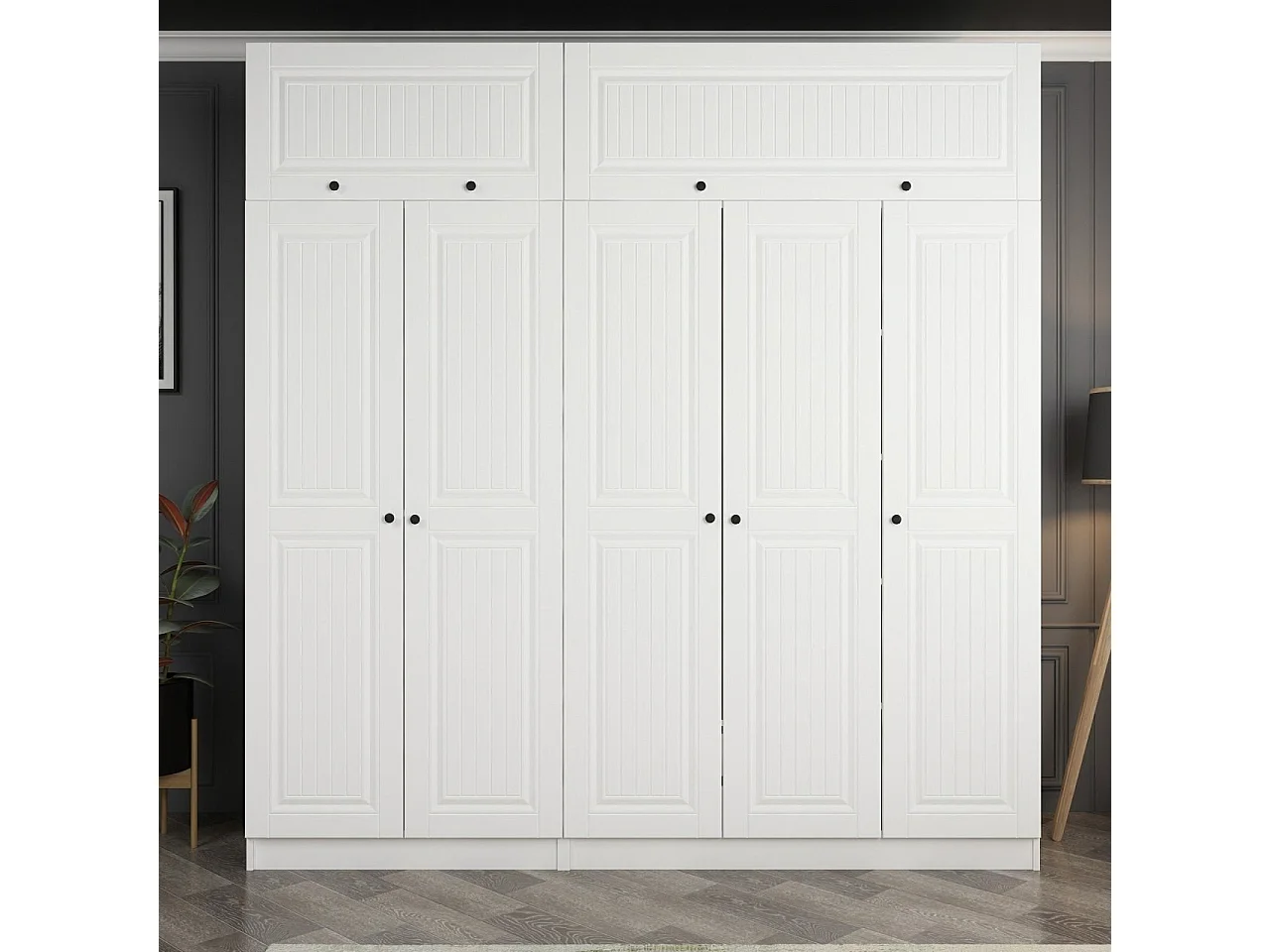 Armario Kale-5137 blanco 225x235x52 cm