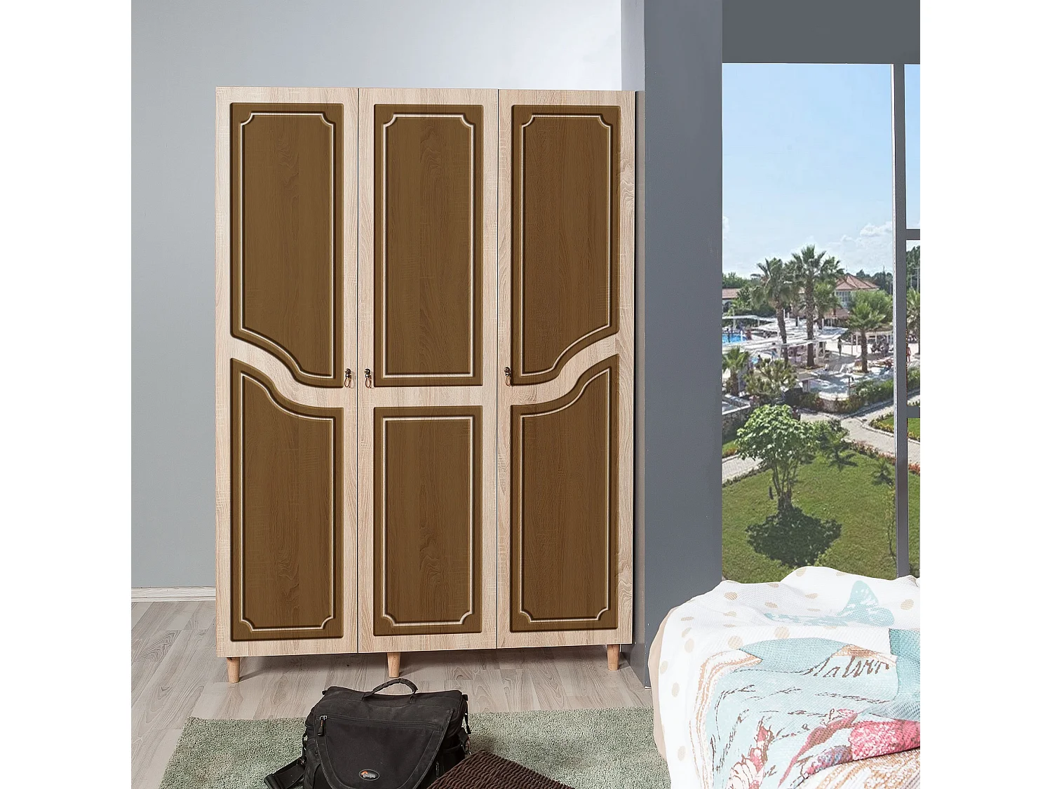 Armario MODE-622 sonoma color roble 135x192x52 cm