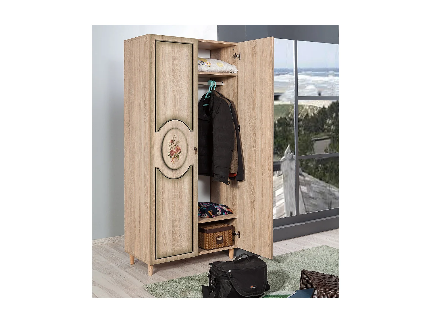 Armario Stil-421 sonoma color roble 90x192x52 cm