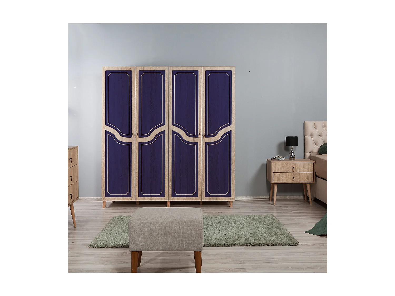 Armario İMAJ-620 sonoma color roble 180x192x52 cm