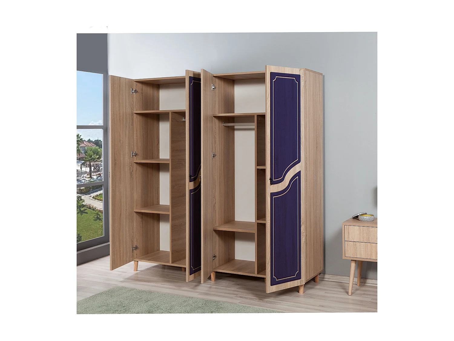 Armario İMAJ-620 sonoma color roble 180x192x52 cm