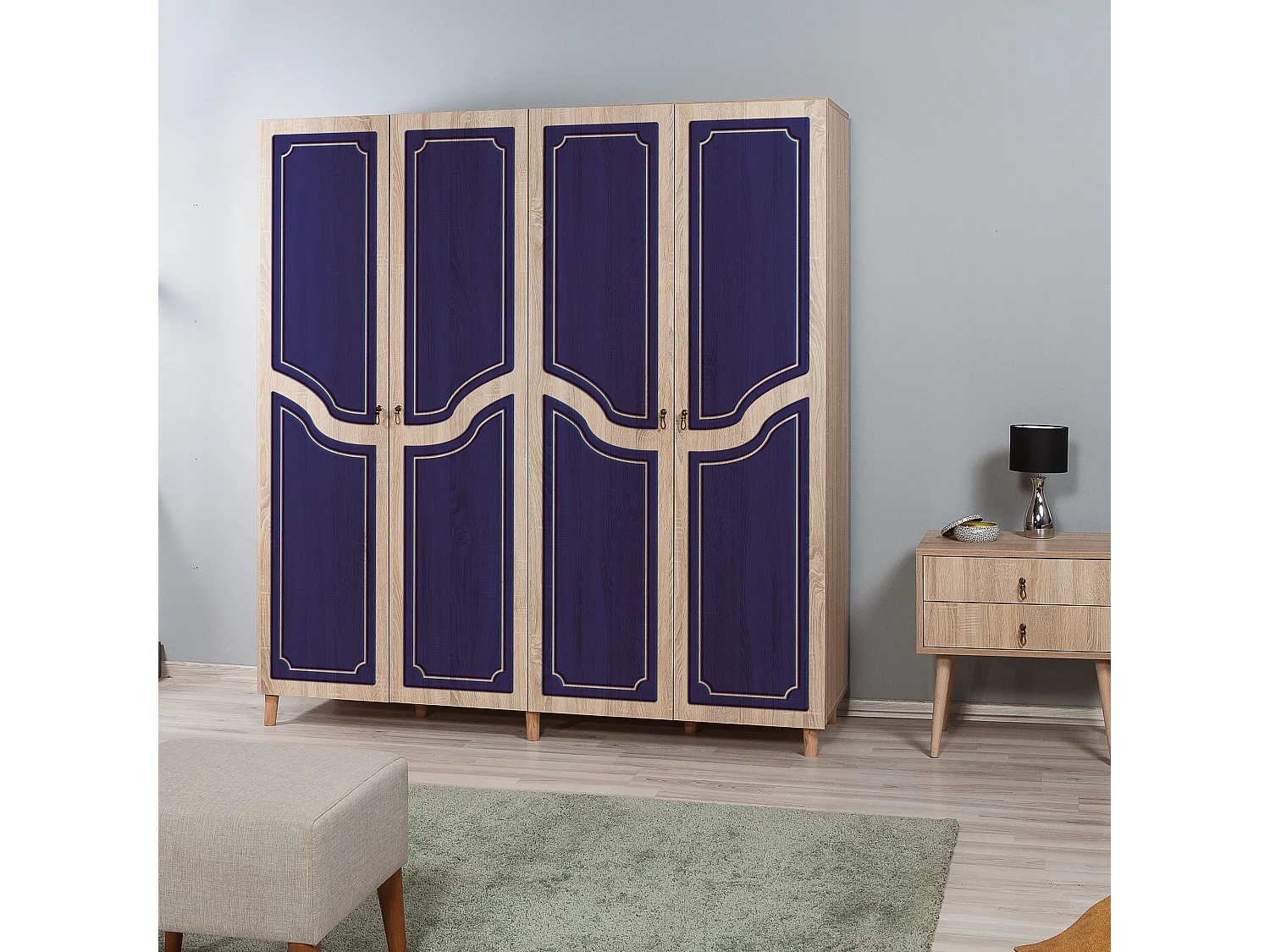 Armario İMAJ-620 sonoma color roble 180x192x52 cm