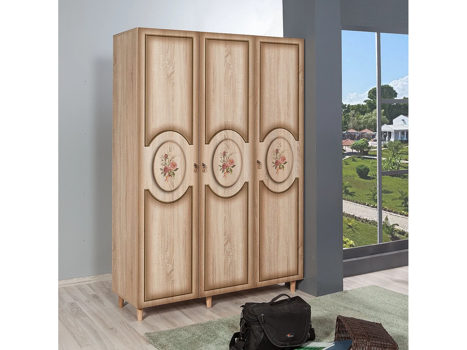 Armario MODE-420 sonoma color roble 135x192x52 cm