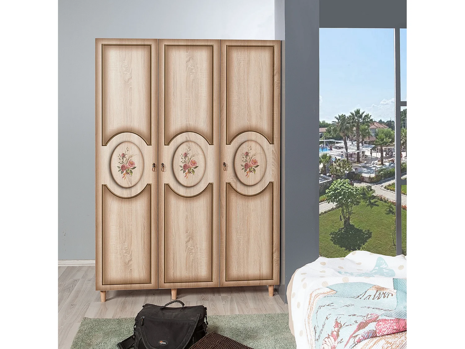 Armario MODE-420 sonoma color roble 135x192x52 cm