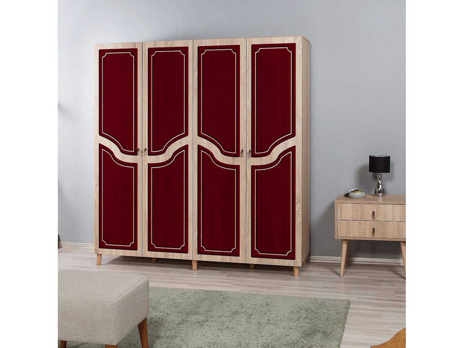 Armario İMAJ-621 sonoma color roble 180x192x52 cm