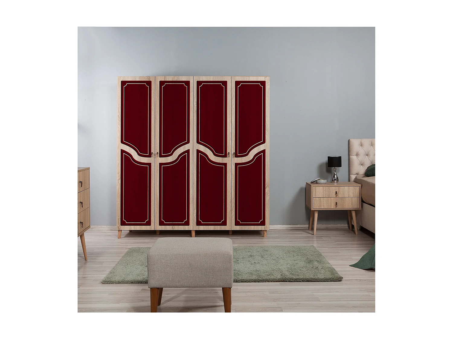 Armario İMAJ-621 sonoma color roble 180x192x52 cm